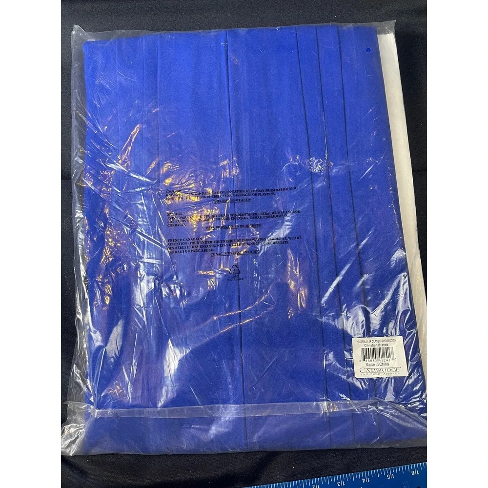 Cambridge Tailored Apparel Classic Junior Choir Gown Royal Blue YC595BLU-JR‎ New